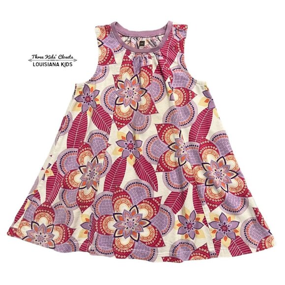 Tea Collection 3T Kalinda Floral Trapeze Dress - Picture 1 of 8